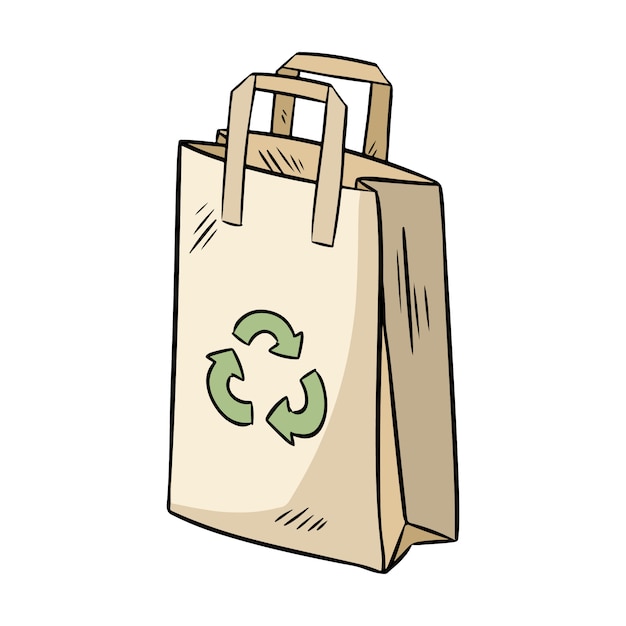 paper bag cartoon