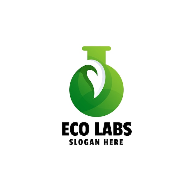 Premium Vector | Eco labs gradient logo template