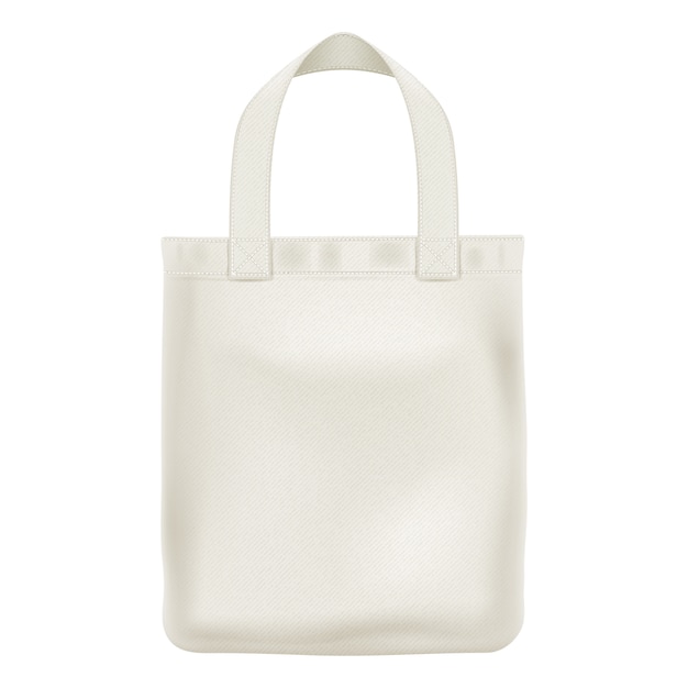 Download Eco textile tote shopper bag illustration. Vector ...