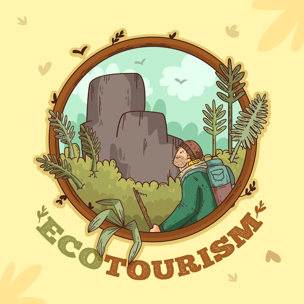 sustainable tourism cartoon