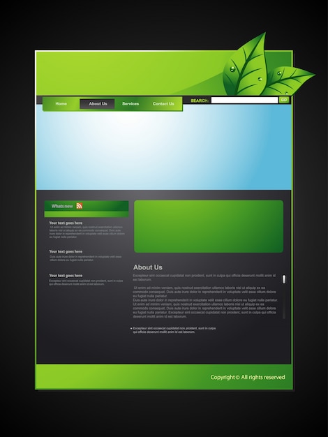 Download Eco web layout design Vector | Free Download