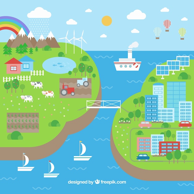 Free Vector Ecology And Ecosystem Concept 0887