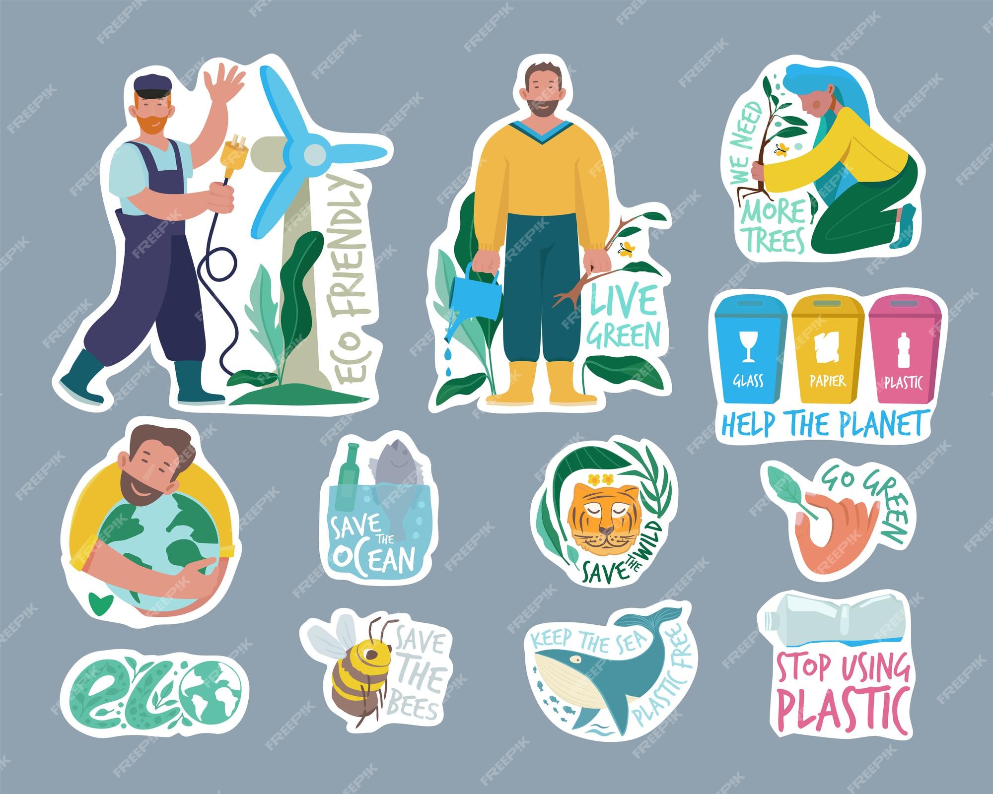 Premium Vector | Ecology labels. eco friendly badges set.