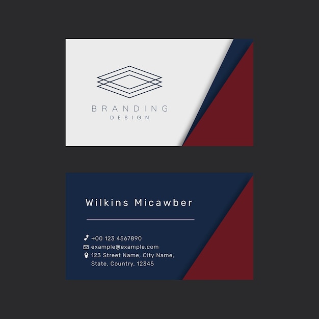 Free Vector | Editable business card template in abstract ...