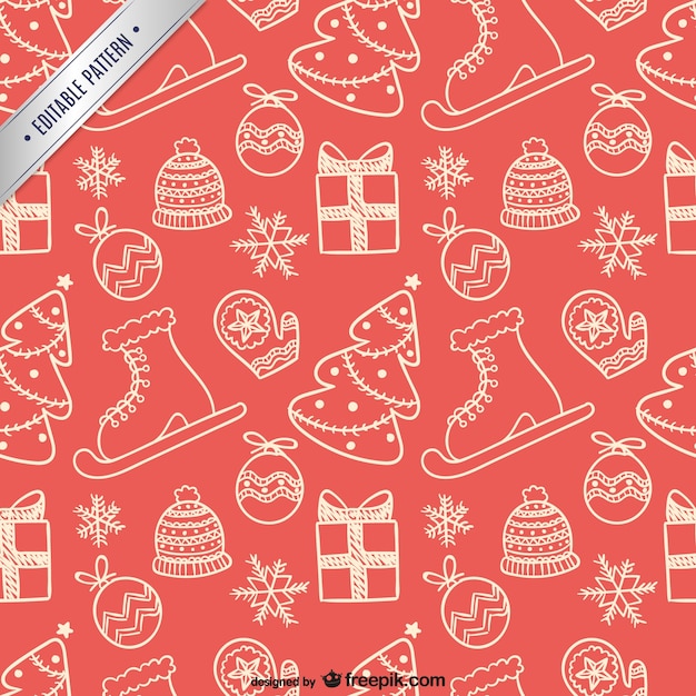 Download Editable Christmas pattern free vector Vector | Free Download