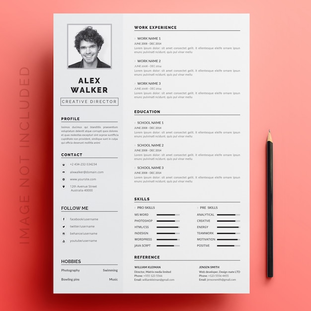 Editable cv format download | Premium Vector