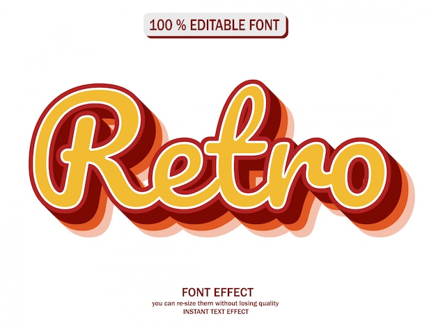 Editable font effect Premium Vector
