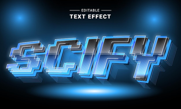 Premium Vector Editable Techno Text Effect For Illustrator