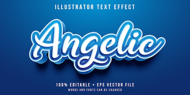 Premium Vector Editable Text Effect Angelic Script Style