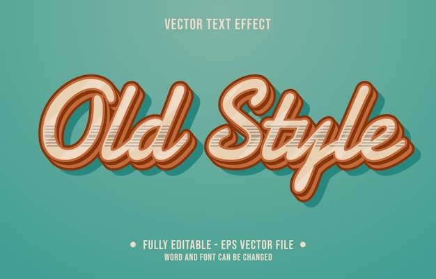 premium-vector-editable-text-effect-classic-style-old-word-retro-background-color