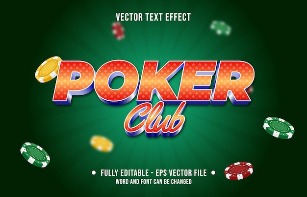 Premium Vector | Editable text effect gradient color casino background