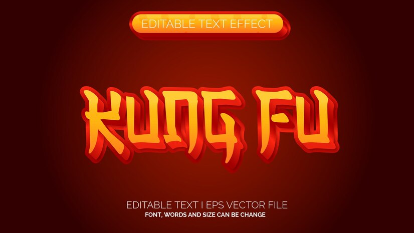 premium-vector-editable-text-effect-kung-fu