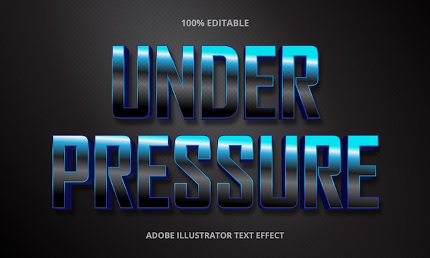 Premium Vector | Editable text effect - under pressure title style