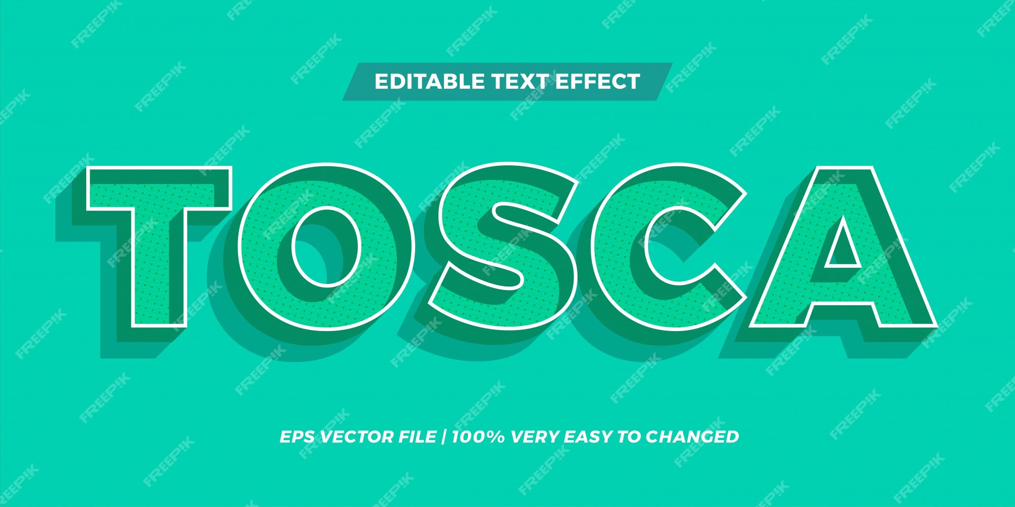 Premium Vector | Editable text effect - tosca text style concept