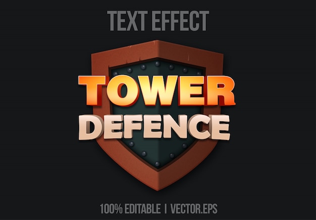 Download Free Editable Text Effect Tower Defence Game Logo Style Premium Vector Use our free logo maker to create a logo and build your brand. Put your logo on business cards, promotional products, or your website for brand visibility.