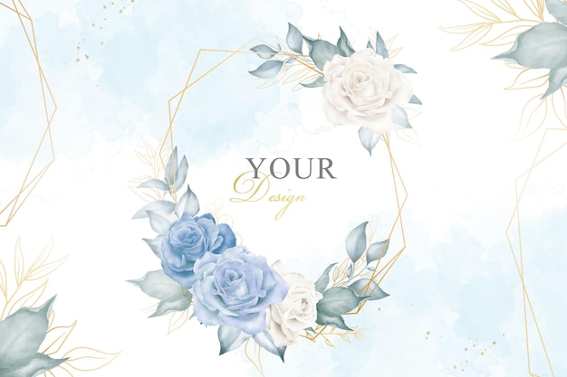 Premium Vector | Editable watercolor floral design with arrangement ...