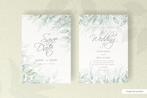 Premium Vector | Editable wedding invitation card set template with ...