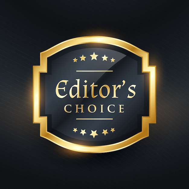 Editor's choice golden label design Vector | Free Download