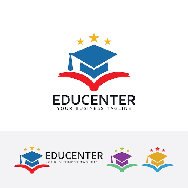 Education center logo template Premium Vector