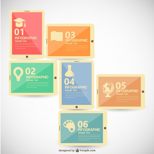 Education infographic tablet design