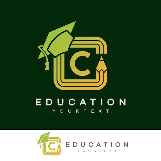 Download Free Education Initial Letter C Logo Design Premium Vector Use our free logo maker to create a logo and build your brand. Put your logo on business cards, promotional products, or your website for brand visibility.