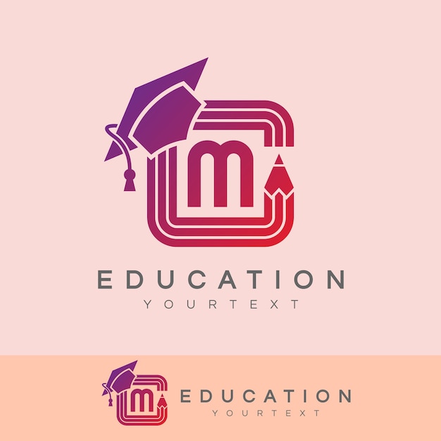 Download Free Education Initial Letter M Logo Design Premium Vector Use our free logo maker to create a logo and build your brand. Put your logo on business cards, promotional products, or your website for brand visibility.