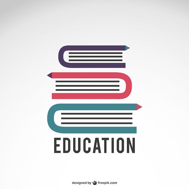 Education logo with books