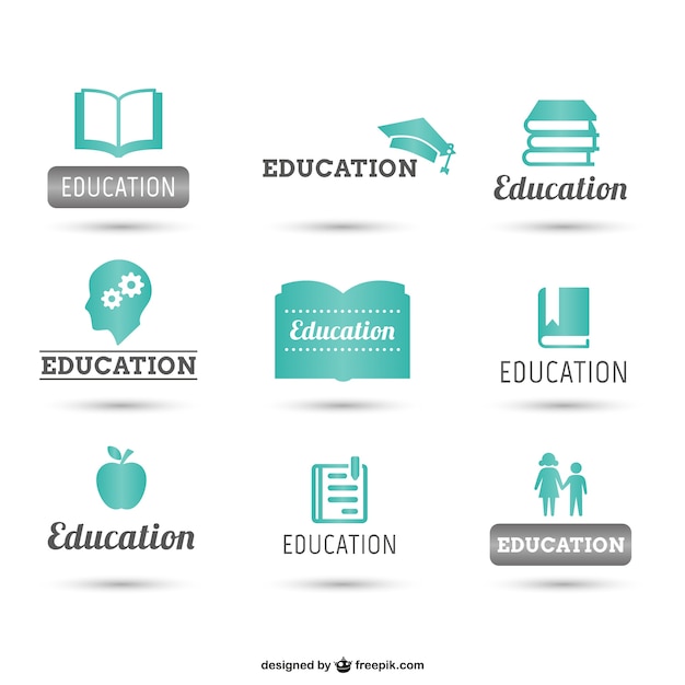 education logos pack vector