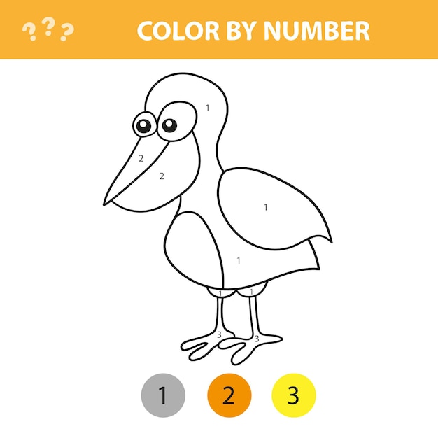 Premium Vector Educational children game. color the picture by number