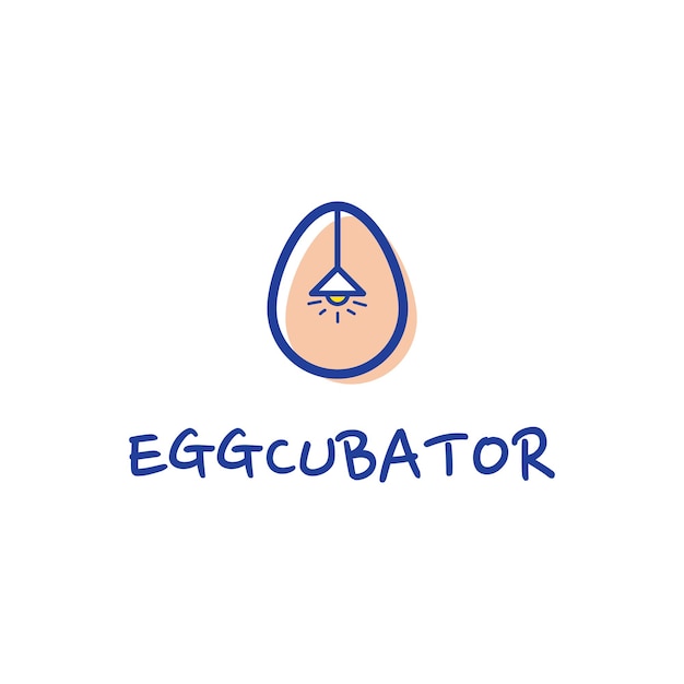 Premium Vector | Egg incubator logo line color simple fun modern icon ...