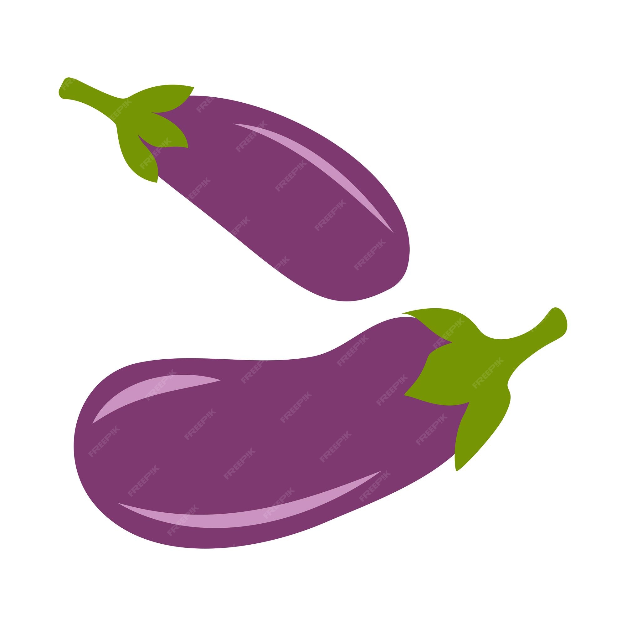 Premium Vector Eggplant Vector Isolated Flat Design On White Background