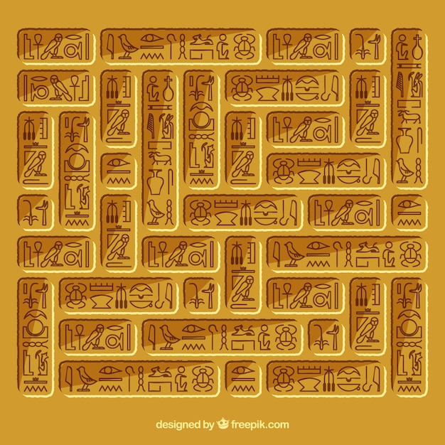 Free Vector | Egypt Hieroglyphic Background