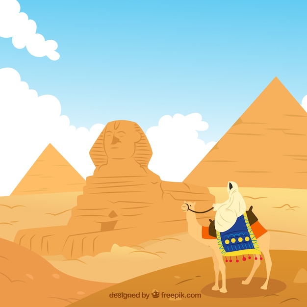 Free Vector Egypt Landscape Illustration