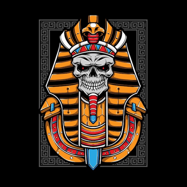 Premium Vector | Egyptian skull mummy illustration