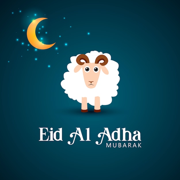 Eid al adha goat illustration | Premium Vector
