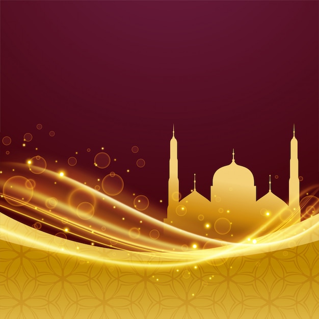 Eid and ramadan festival design with light\
effect