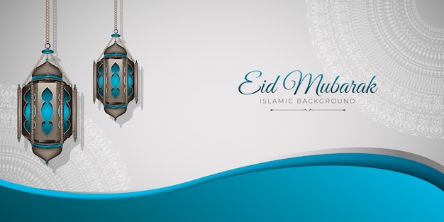 Eid mubarak background Premium Vector