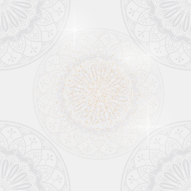 Eid mubarak lotus background vector Free Vector
