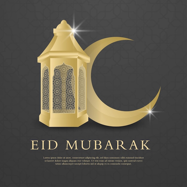 Premium Vector | Eid mubarak poster template