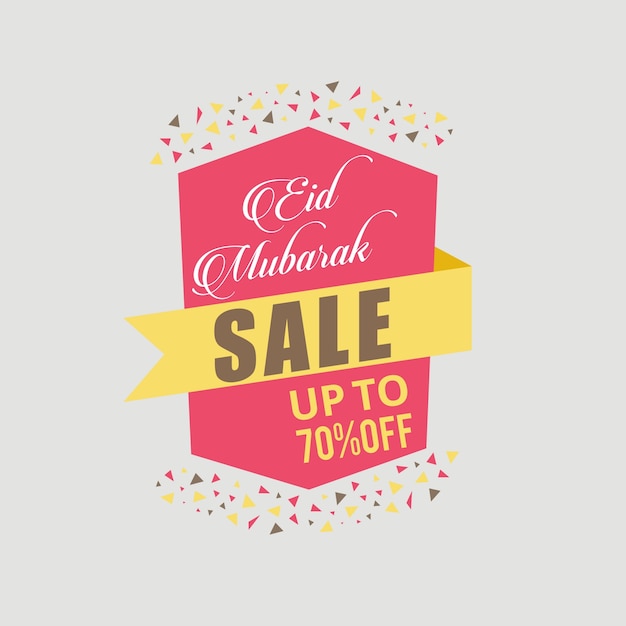 Free Vector Eid Mubarak Sales Background