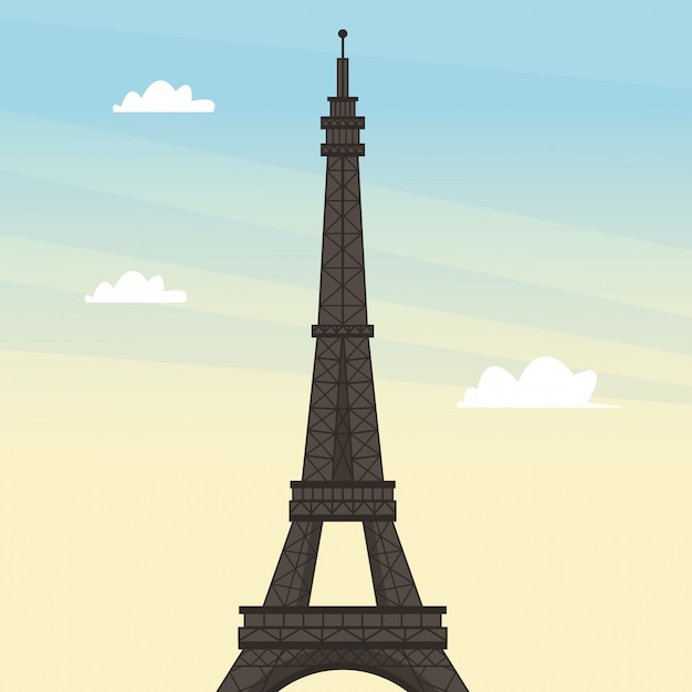 Premium Vector | Eiffel tower of paris
