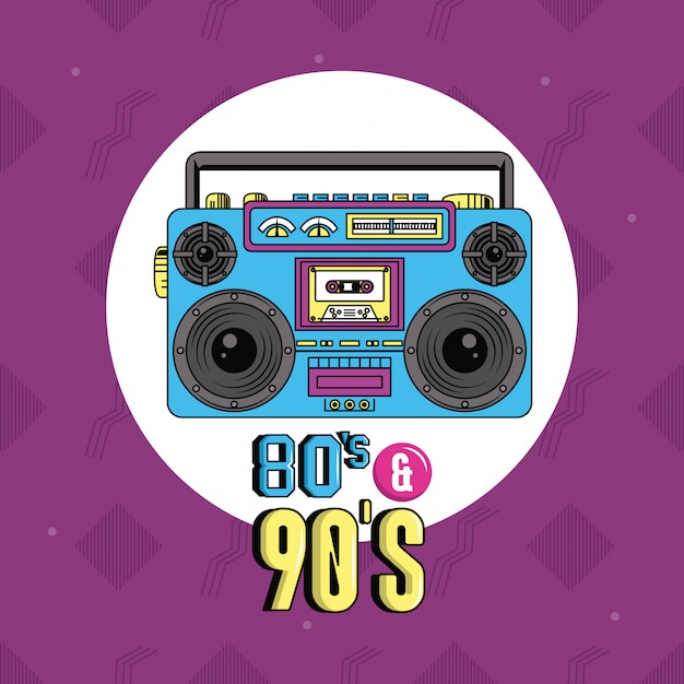 Premium Vector | Eighties and nineties style