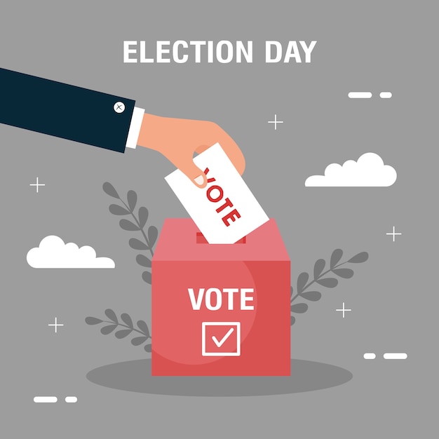 Premium Vector | Election day illustration