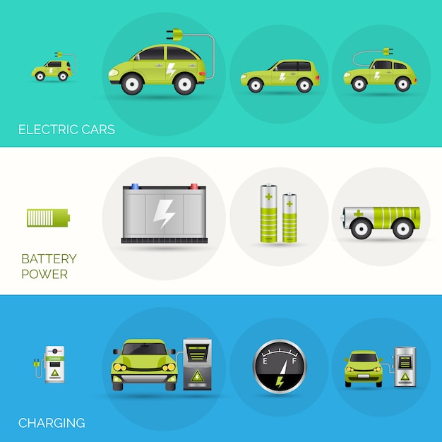 Free Vector Electric car banners