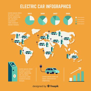 Free Vector | Electric car infographics