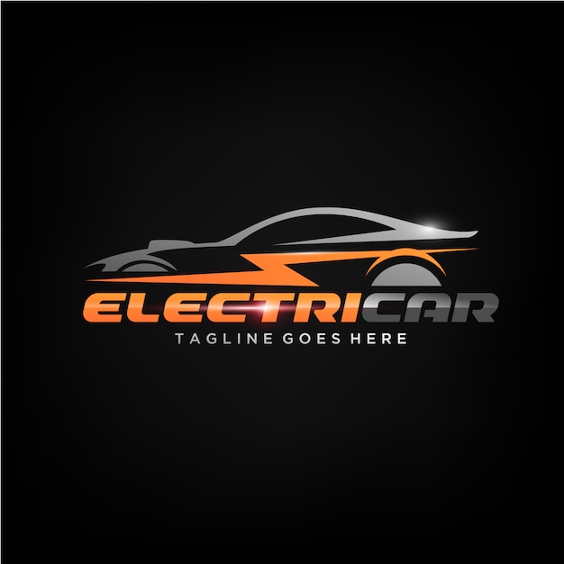 Premium Vector Electric car logo design