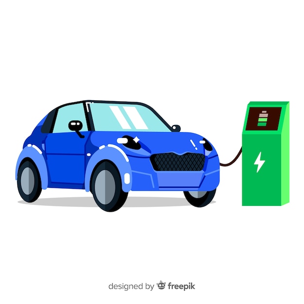 Free Vector | Electric car