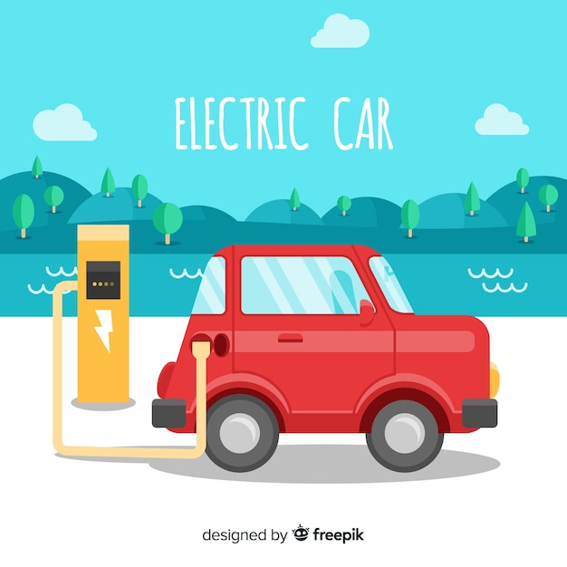 Free Vector Electric car