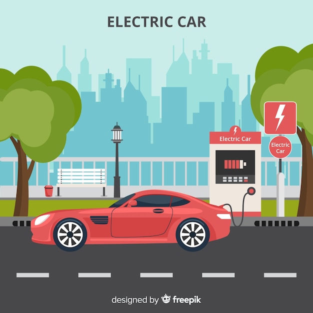 Free Vector Electric car