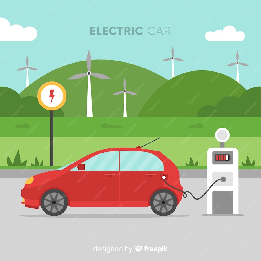 Free Vector Electric car